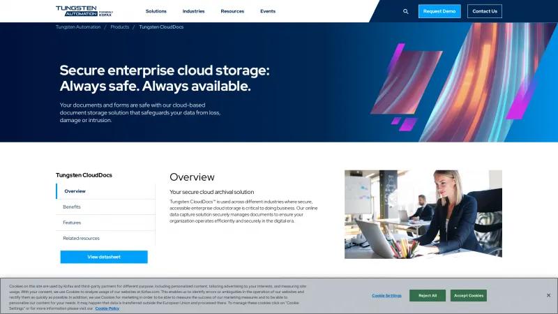 Homepage of Kofax CloudDocs