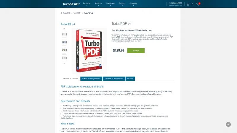 Homepage of TurboPDF