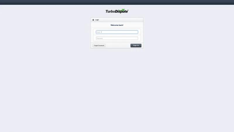 Homepage of TurboDispute