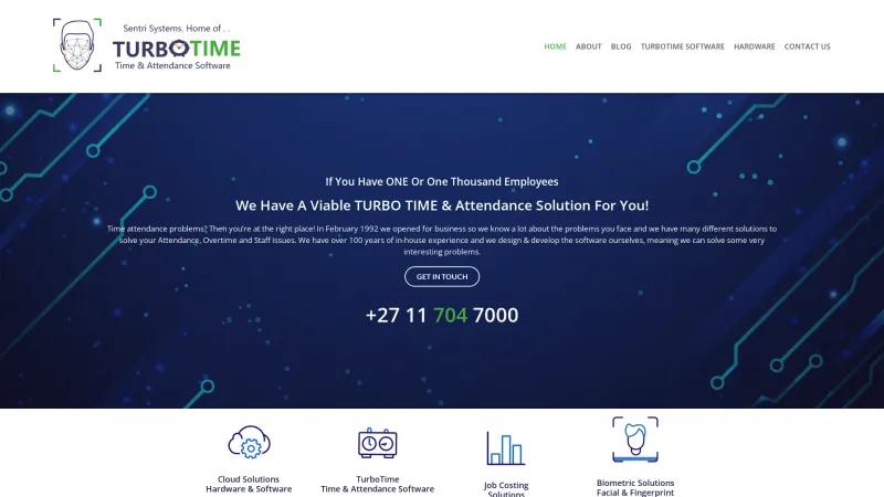 Homepage of TurboTime