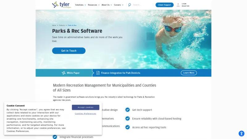 Homepage of Tyler Parks & Rec