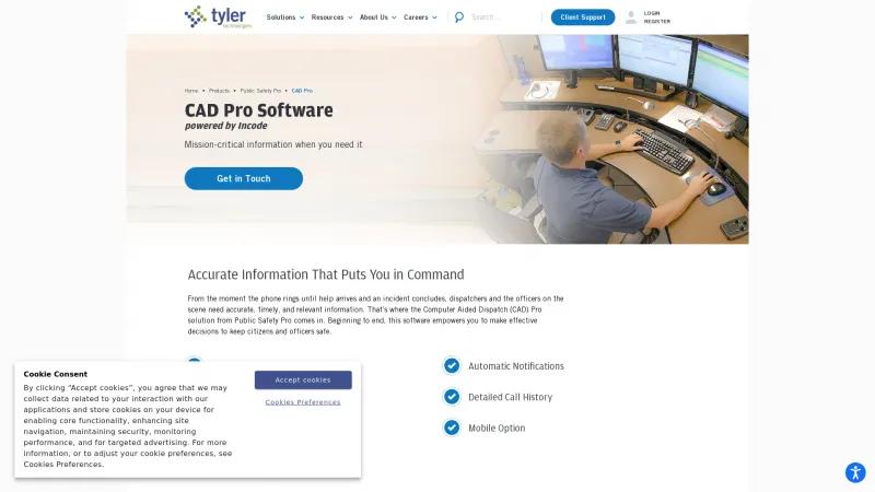 Homepage of Tyler CAD Pro