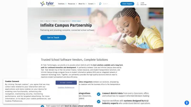 Homepage of Tyler SIS Classroom 360