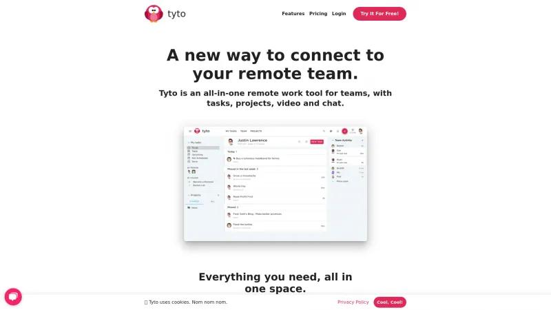 Homepage of Tyto