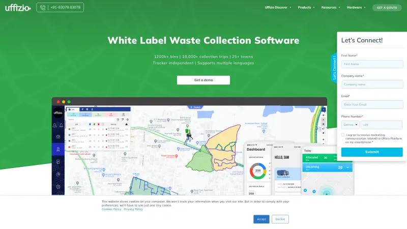 Homepage of SmartWaste