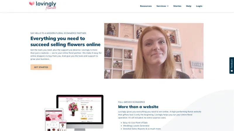 Homepage of Lovingly POS