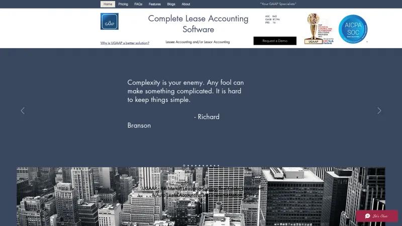 Homepage of UGAAP Lease Accounting