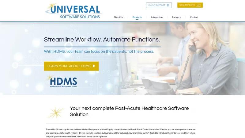 Homepage of Healthcare Data Management System