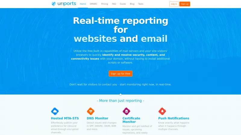 Homepage of URIports