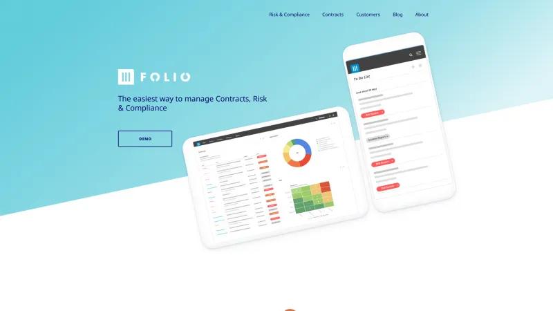 Homepage of Folio