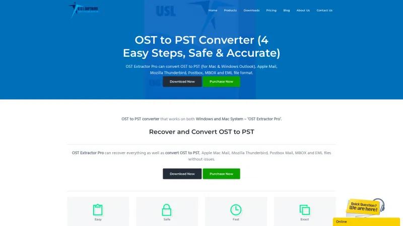 Homepage of OST Extractor Pro