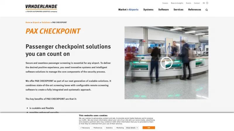 Homepage of PAX CHECKPOINT