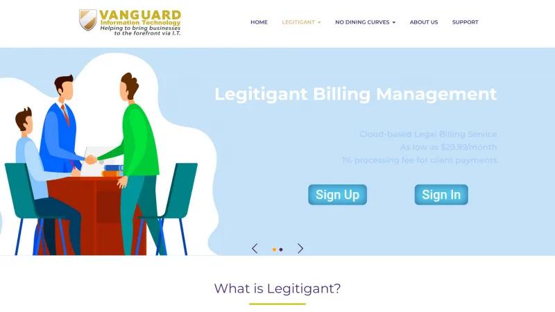 Homepage of Legitigant Billing Management