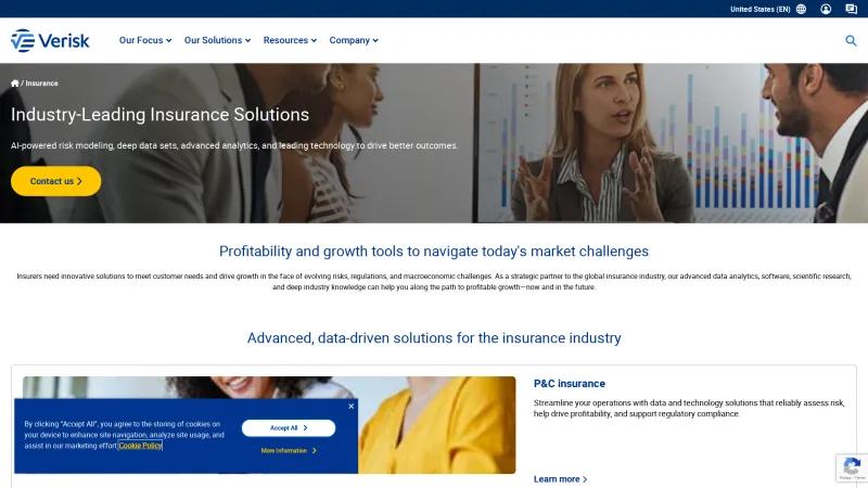 Homepage of Insurance Services Office (ISO)