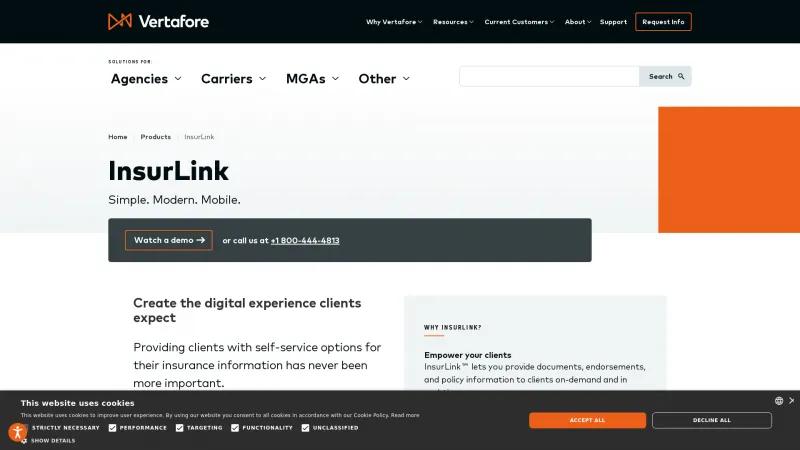 Homepage of InsurLink