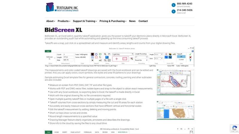 Homepage of BidScreen XL