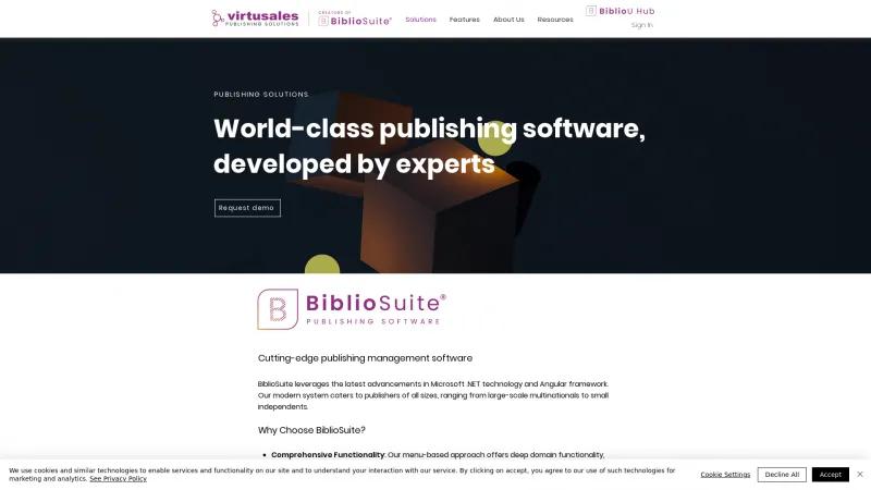 Homepage of BiblioSuite