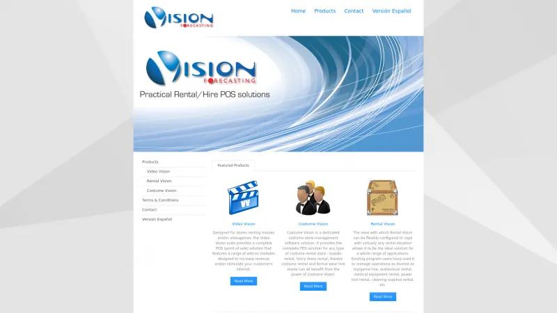 Homepage of Rental Vision