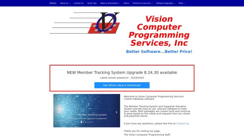 Homepage of Member Tracking System