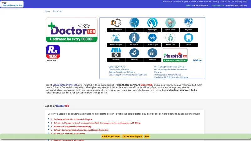 Homepage of Doctor108