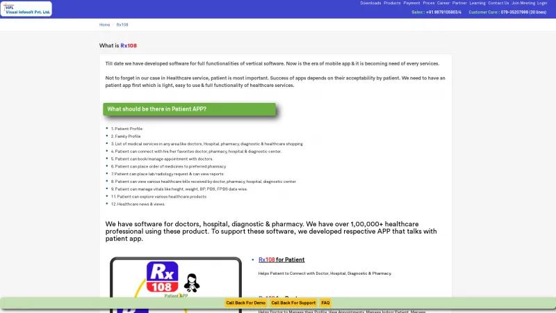 Homepage of Pharmacy108