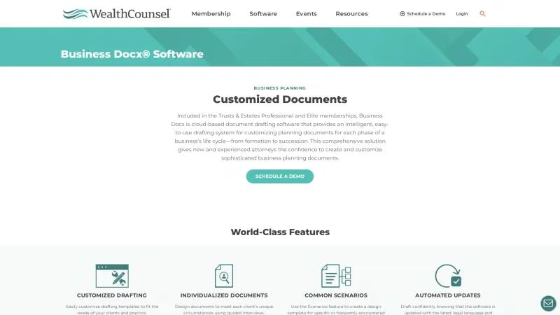 Homepage of Business Docx