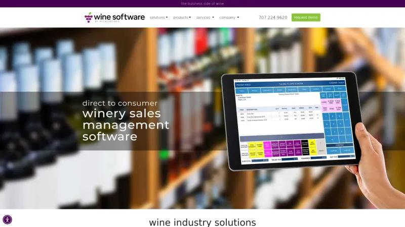 Homepage of Microworks Wine Direct