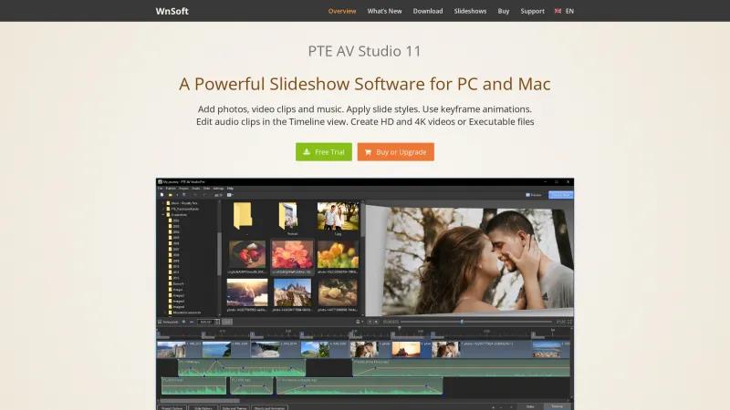 Homepage of PTE AV Studio