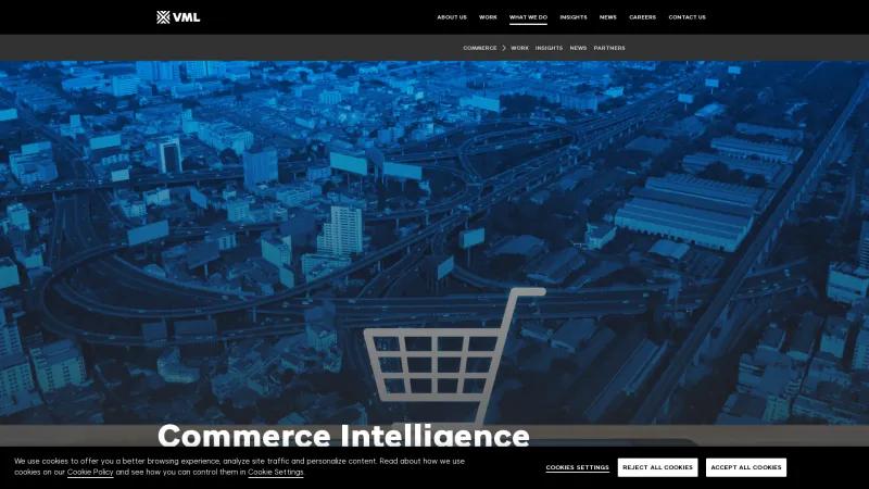 Homepage of Wunderman Thompson Commerce Intelligence