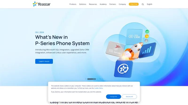 Homepage of Yeastar P-Series PBX System