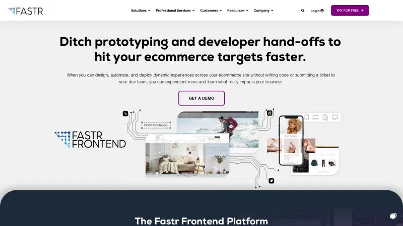 Homepage of Fastr Frontend