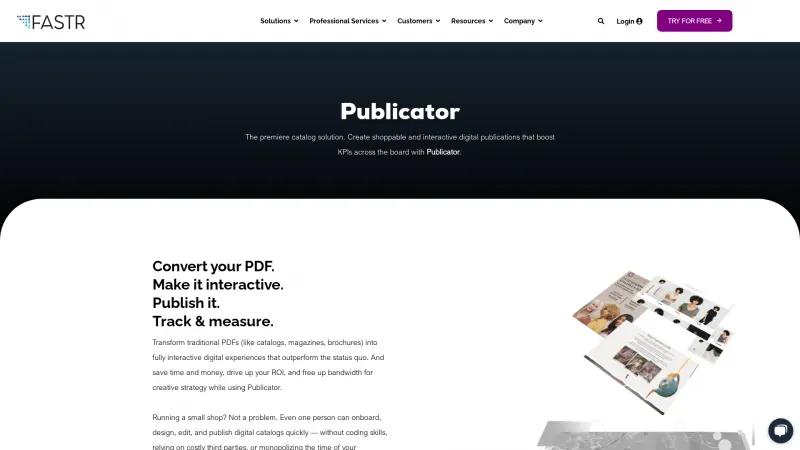 Homepage of Publicator