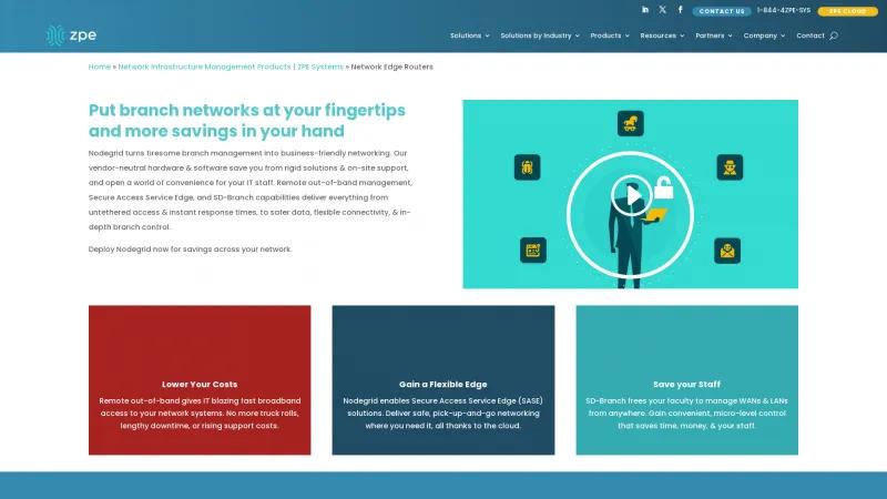 Homepage of Nodegrid Edge Routers