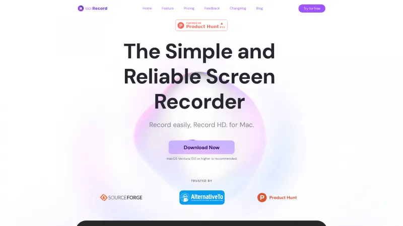 Homepage of 1001 Record