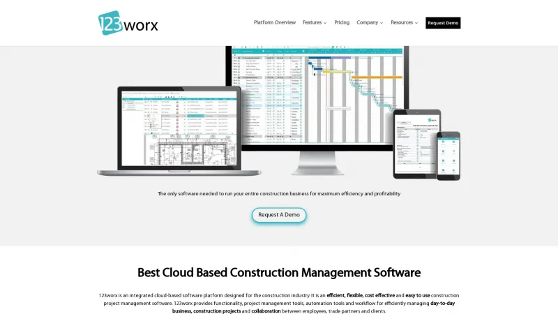 Homepage of 123worx