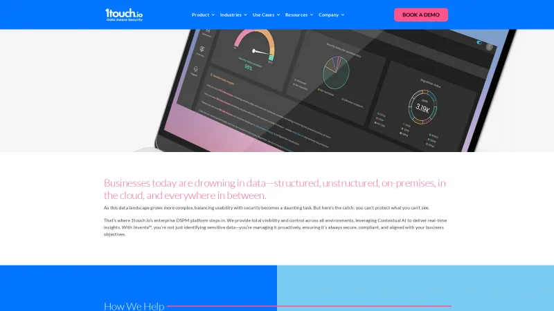 Homepage of 1touch.io Inventa