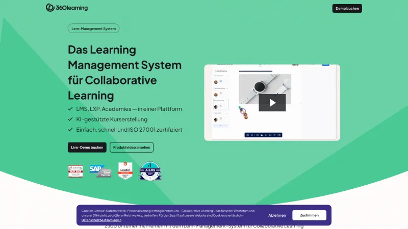 Homepage of 360Learning