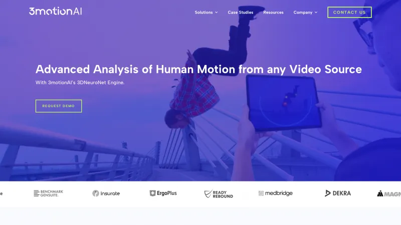 Homepage of 3motionAI