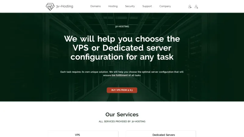 Homepage of 3v-Hosting