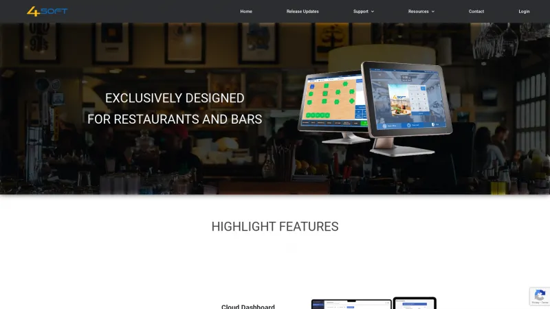 Homepage of 4Soft POS