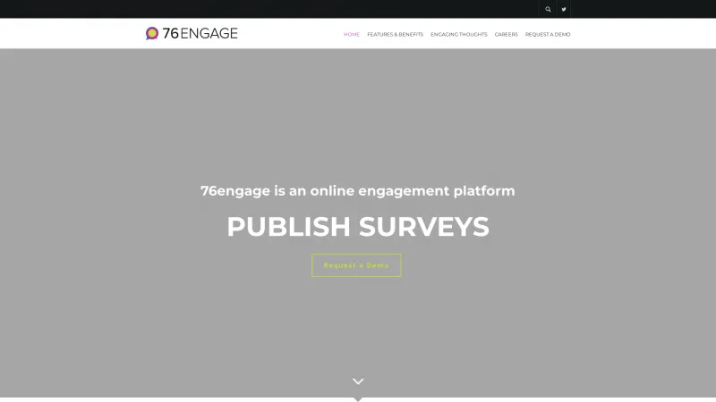 Homepage of 76engage