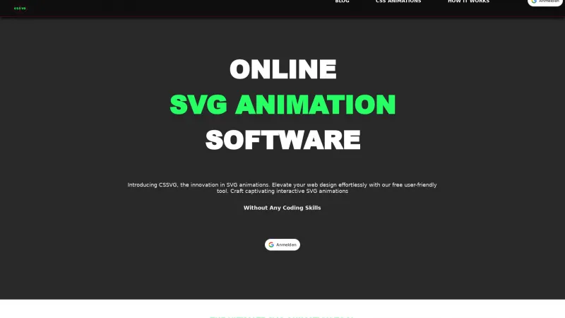 Homepage of CSSVG