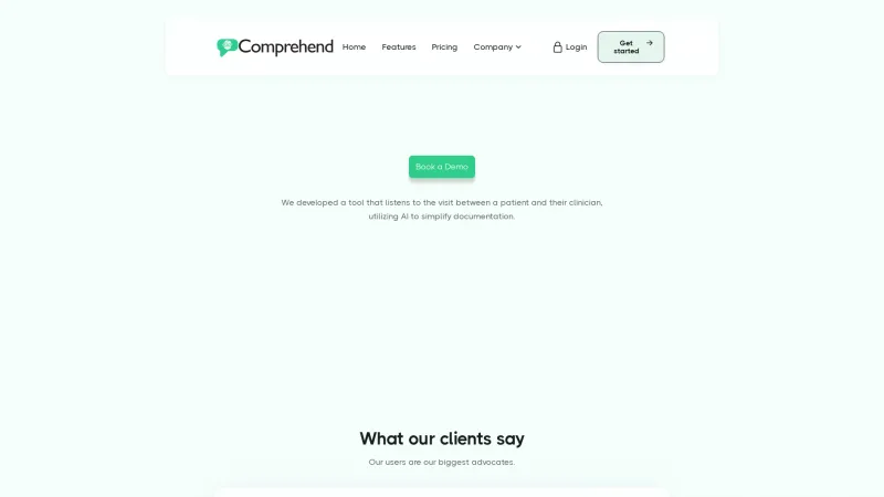 Homepage of Comprehend PT