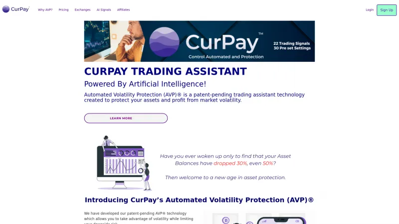 Homepage of CurPay Trader