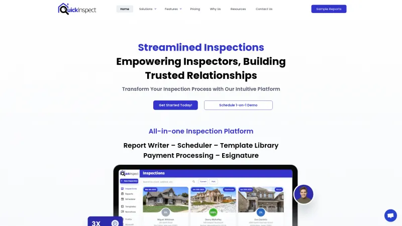 Homepage of QuickInspect