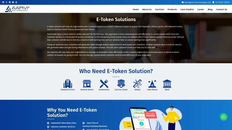 Homepage of E-Token Solution