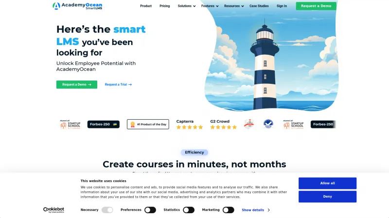 Homepage of AcademyOcean