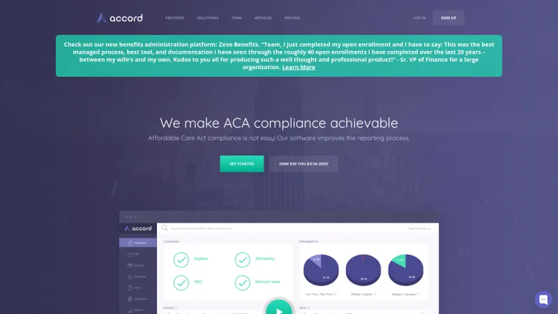 Homepage of Accord