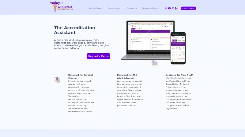 Homepage of Accurate Accreditation