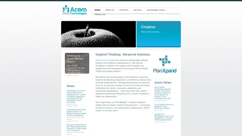 Homepage of PlanXpand